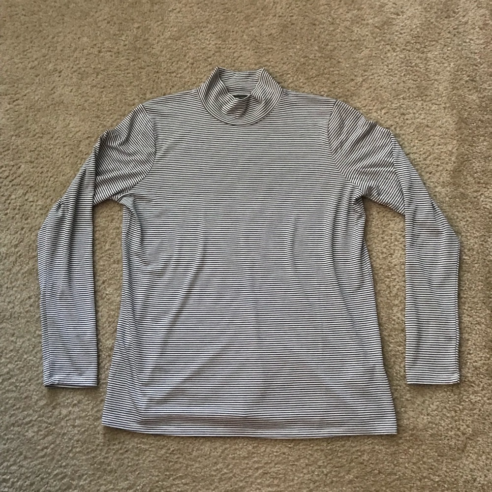 Banana Republic Black White Turtleneck Size Large